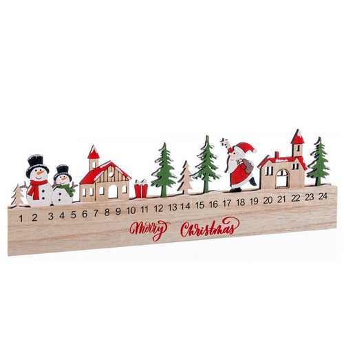 PEANA PAPA NOEL ADVIENTO MADERA 30 X 2 X 10 CM
