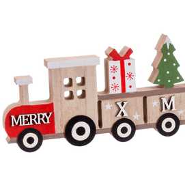 TREN NAVIDAD MADERA 30 X 10,50 X 2 CM