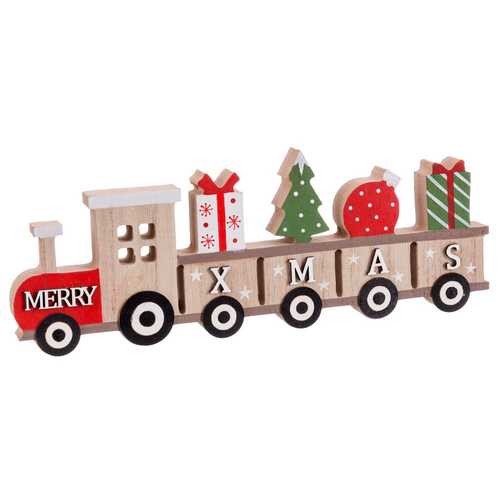 TREN NAVIDAD MADERA 30 X 10,50 X 2 CM