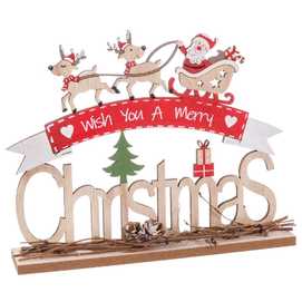 PEANA PAPA NOEL TRINEO MADERA 26,50 X 5 X 21 CM