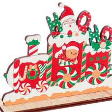 PEANA PAPA NOEL TREN MADERA 15,20 X 4 X 10,30 CM