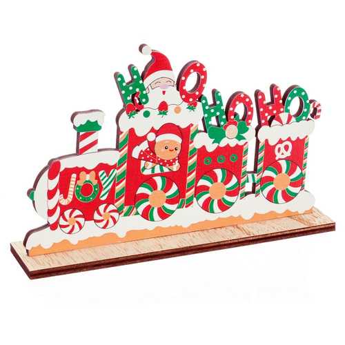 PEANA PAPA NOEL TREN MADERA 15,20 X 4 X 10,30 CM