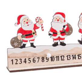 ADVIENTO PAPA NOEL MADERA 30 X 4,50 X 13,50 CM