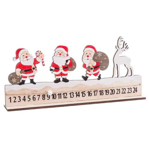 ADVIENTO PAPA NOEL MADERA 30 X 4,50 X 13,50 CM