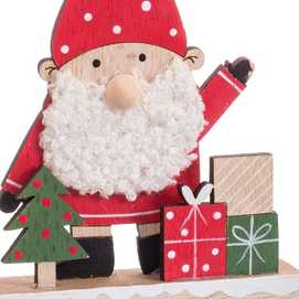 CALENDARIO PAPA NOEL MADERA 15 X 2,50 X 17 CM