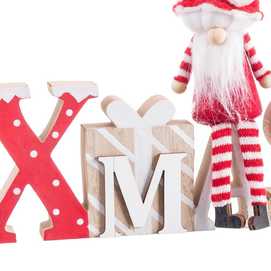 X'MAS MUÑECO MADERA 24 X 2 X 16 CM