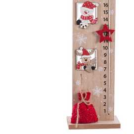 PEANA PAPA NOEL ADVIENTO MADERA 10 X 41 CM