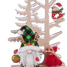 PEANA ÁRBOL PAPA NOEL MADERA 13 X 4 X 22 CM