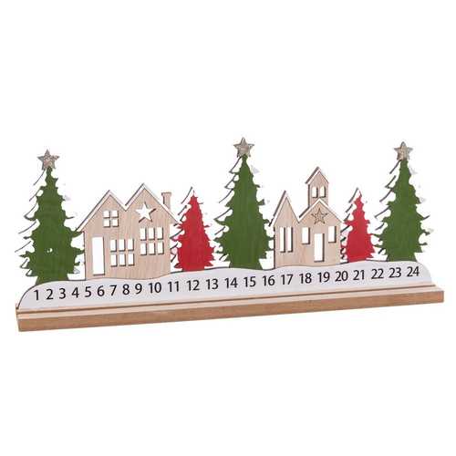 ADVIENTO CASAS MADERA 30 X 12 CM