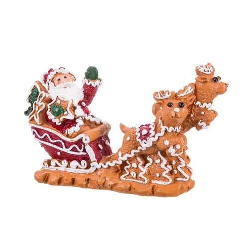 PAPA NOEL TRINEO RESINA 10,50 X 3 X 7 CM