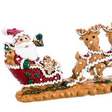 PAPA NOEL TRINEO RESINA 21,50 X 5,30 X 12,50 CM