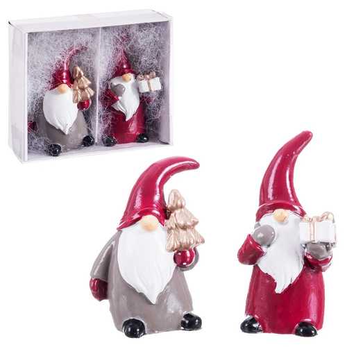 S/2 PAPA NOEL RESINA 2/M 3,30 X 2,30 X 6,30 CM