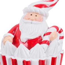 PAPA NOEL CUPCAKE RESINA 6,90 X 6,70 X 10,90 CM