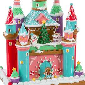 CASTILLO CON LUZ RESINA 26,50 X 17,50 X 42 CM