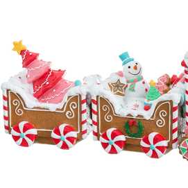 TREN 3 VAGONES RESINA 45 X 11,50 X 19 CM