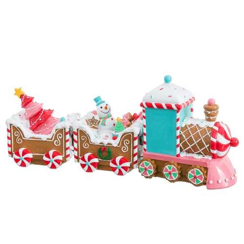 TREN 3 VAGONES RESINA 45 X 11,50 X 19 CM