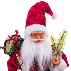 PAPA NOEL DE PIE POLIESTER ROJO 25 X 17 X 60 CM