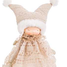 NIÑA PIERNAS LARGAS POLIESTER BEIGE 25 X 19 X 53 CM