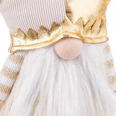 PAPA NOEL SENTADO POLIESTER ORO 18 X 10 X 36 CM PAPA NOEL SENTADO POLIESTER ORO 18 X 10 X 36 CM