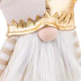 PAPA NOEL SENTADO POLIESTER ORO 18 X 10 X 36 CM