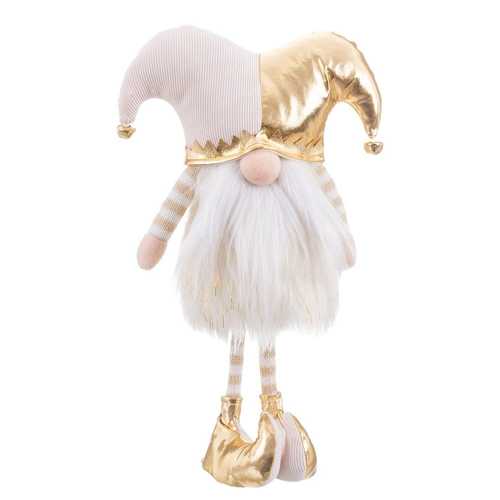 PAPA NOEL DE PIE POLIESTER ORO 22 X 13 X 37 CM