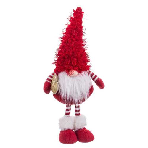 PAPA NOEL DE PIE POLIESTER ROJO 15 X 9 X 45 CM