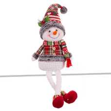 MUÑECO NIEVE PIERNAS POLIESTER 25 X 15 X 79 CM