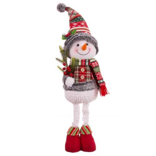 MUÑECO NIEVE DE PIE POLIESTER 24 X 16 X 74 CM