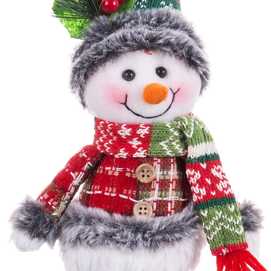 MUÑECO NIEVE PIERNAS POLIESTER 15 X 7 X 41 CM