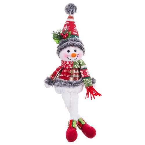 MUÑECO NIEVE PIERNAS POLIESTER 15 X 7 X 41 CM