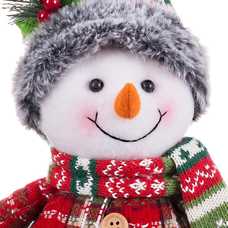 MUÑECO NIEVE DE PIE POLIESTER 20 X 12 X 33 CM