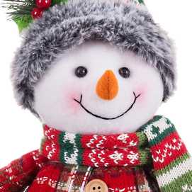 MUÑECO NIEVE DE PIE POLIESTER 20 X 12 X 33 CM