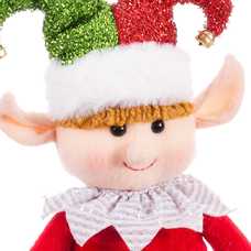 ELFO SENTADO POLIESTER 20 X 16 X 31 CM