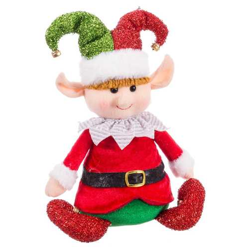 ELFO SENTADO POLIESTER 20 X 16 X 31 CM