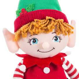 ELFO SENTADO POLIESTER 20 X 10 X 38 CM