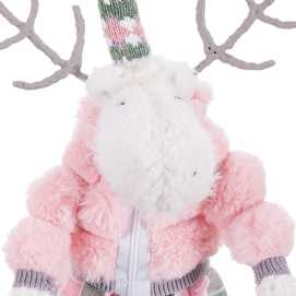 CIERVO PIERNAS POLIÉSTER-ARENA ROSA 15 X 12 X 45 CM