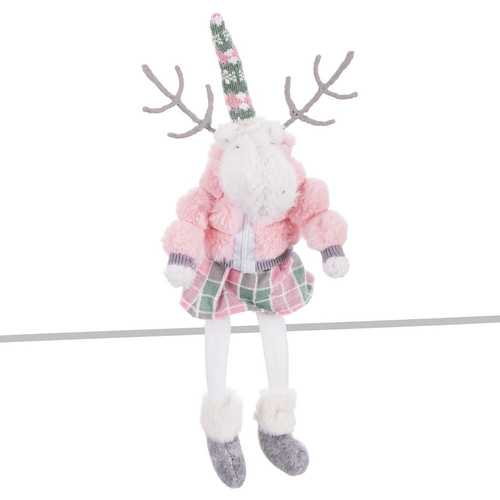 CIERVO PIERNAS POLIÉSTER-ARENA ROSA 15 X 12 X 45 CM