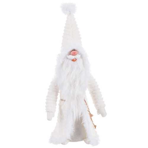 PAPA NOEL POLIÉSTER-ARENA BLANCO 20 X 15 X 54 CM