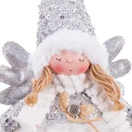 ÁNGEL DE PIE CON LUZ POLIÉSTER-PLÁSTICO 21 X 13 X 40 CM