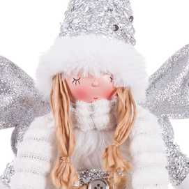 ÁNGEL DE PIE POLIÉSTER-CEMENTO GRIS 18 X 8 X 40 CM