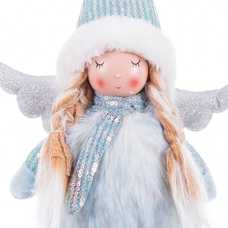 ÁNGEL DE PIE POLIÉSTER-CEMENTO AZUL 21 X 10 X 48 CM