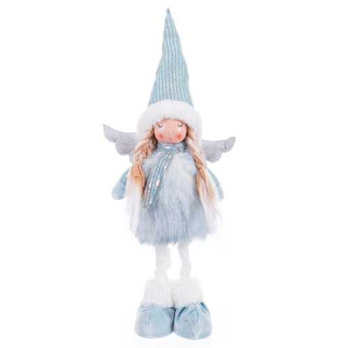 ÁNGEL DE PIE POLIÉSTER-CEMENTO AZUL 21 X 10 X 48 CM