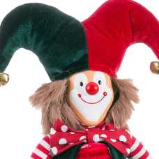 PAYASO DE PIE POLIESTER ROJO-VERDE 17 X 11 X 39 CM