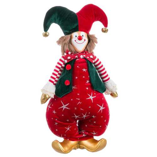 PAYASO DE PIE POLIESTER ROJO-VERDE 17 X 11 X 39 CM