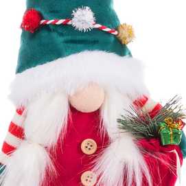 NIÑA PIERNAS POLIESTER ROJO-VERDE 14 X 10 X 49 CM