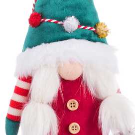 NIÑA DE PIE POLIESTER ROJO-VERDE 15 X 10 X 40 CM