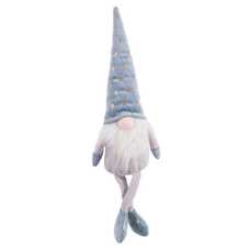 PAPA NOEL PIERNAS TEJIDO AZUL 14 X 9 X 40 CM