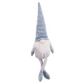 PAPA NOEL PIERNAS TEJIDO AZUL 14 X 9 X 40 CM