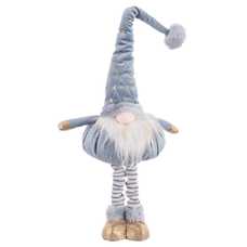 PAPA NOEL DE PIE TEJIDO AZUL 20 X 13 X 60 CM