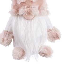 PAPA NOEL SENTADO TEJIDO BEIGE 14 X 8 X 23 CM